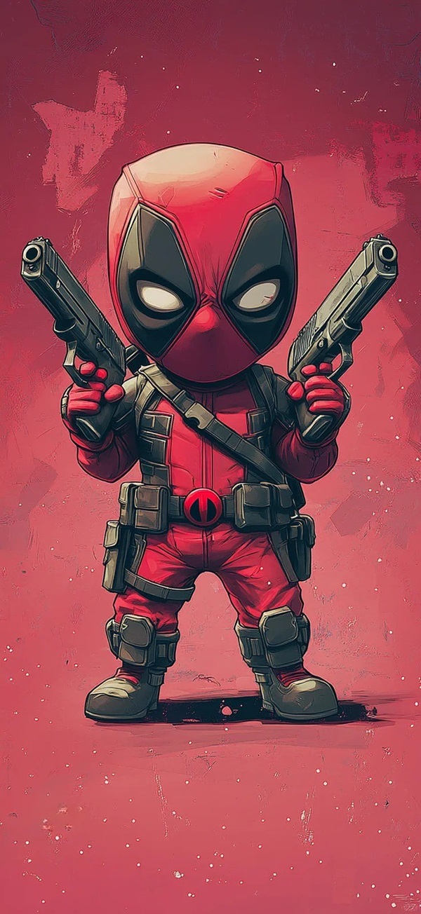 hình nền deadpool spiderman chibi