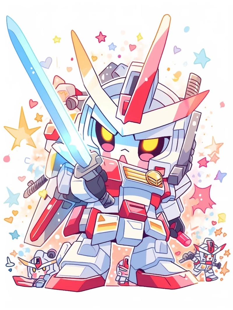 hình nền điện thoại gundam chibi