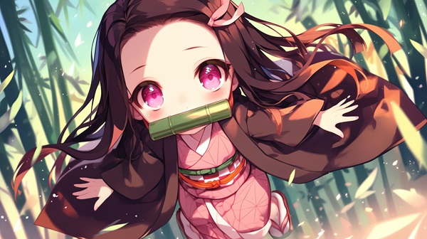 hình nền ipad nezuko chibi