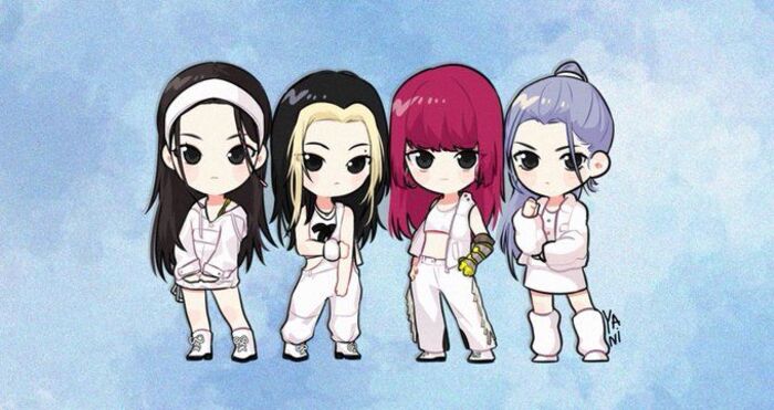 hình nền máy tính blackpink chibi