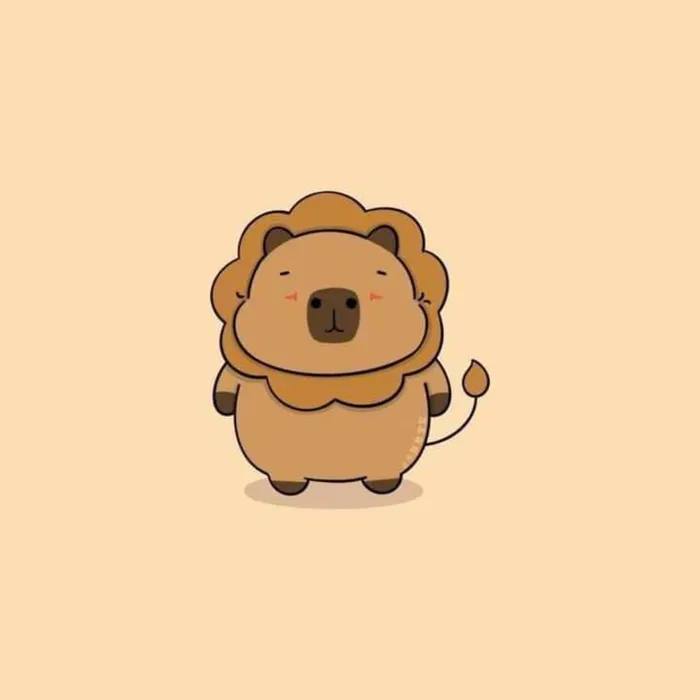 hình nền máy tính capybara chibi