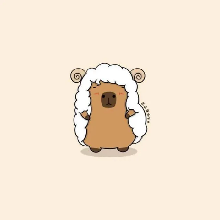 hình nền máy tính capybara cute chibi