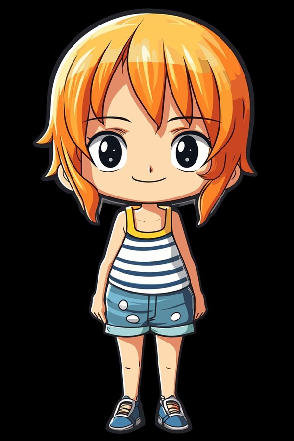 hình nền nami chibi dễ thương