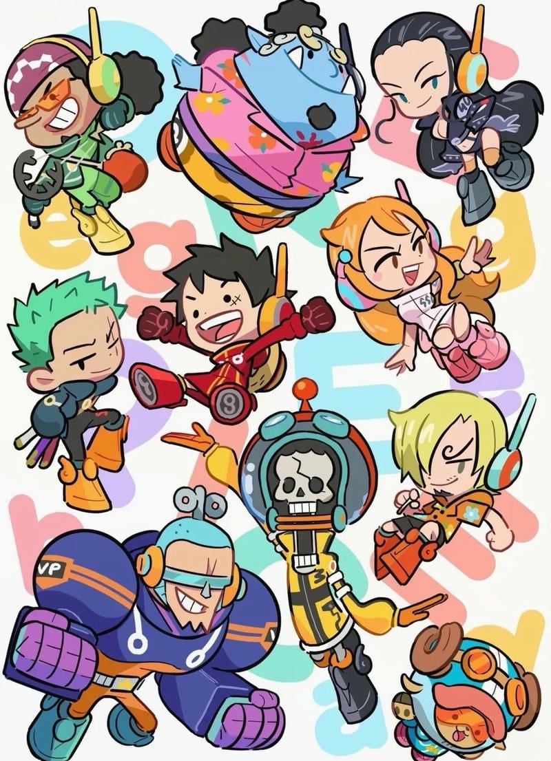 hình nền one piece chibi ngộ nghĩnh