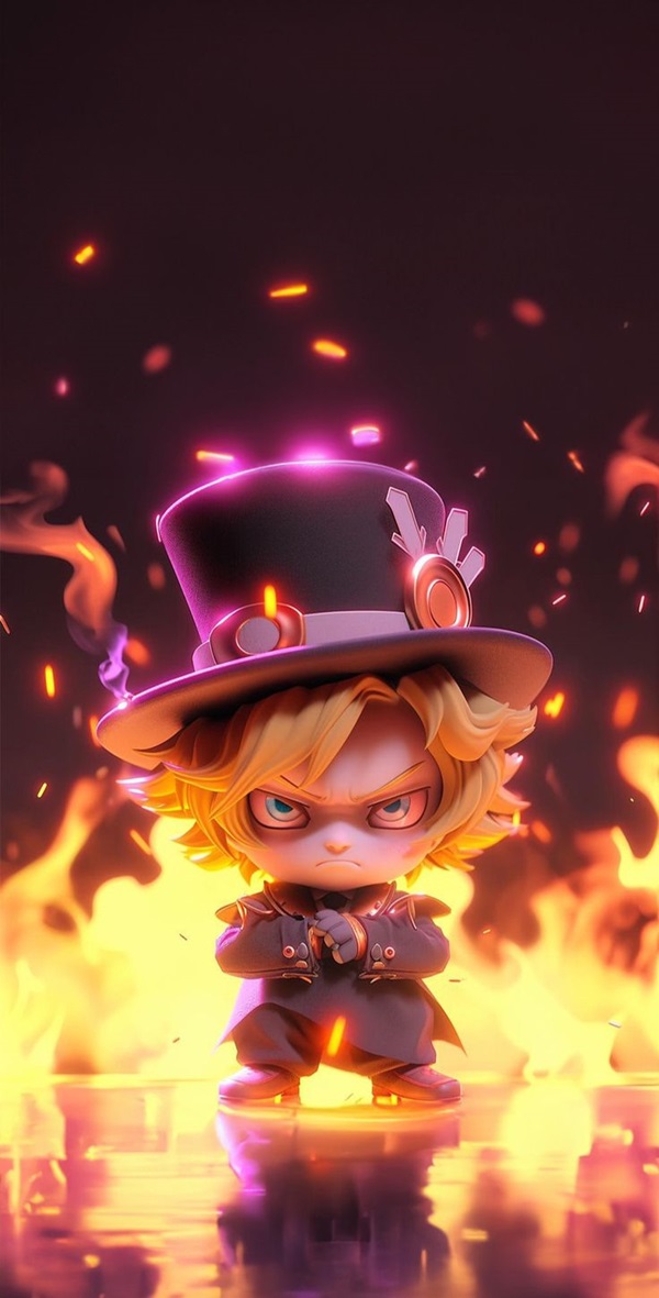 hình nền sanji chibi 3d