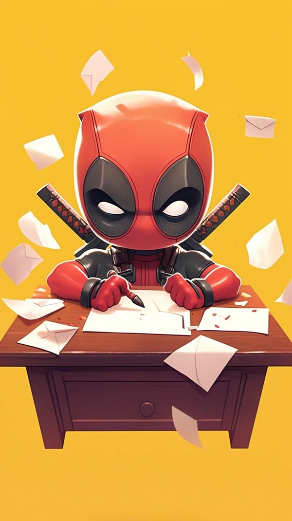 hình nền spiderman chibi deadpool