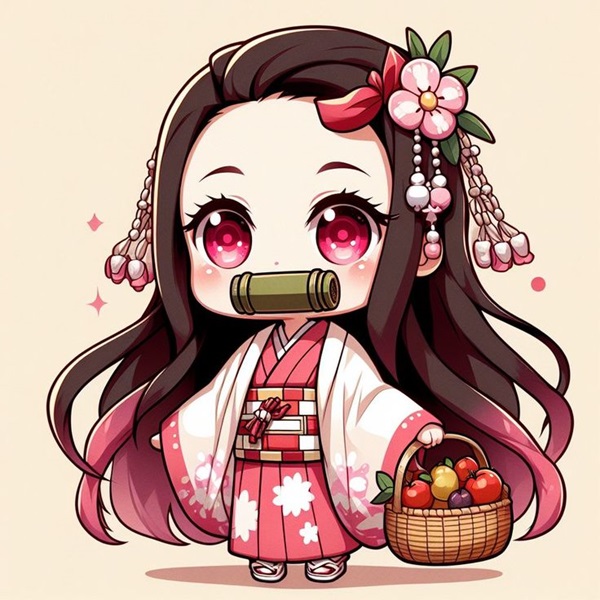 hình nezuko chibi cute