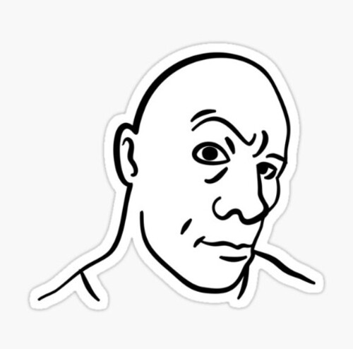 how to draw the rock meme