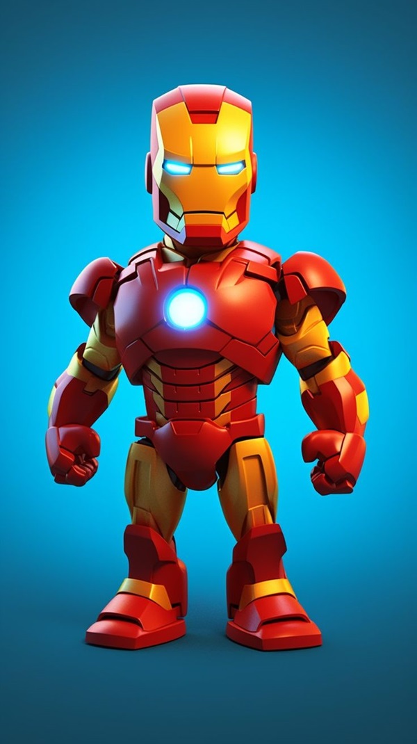 iron man chibi vector