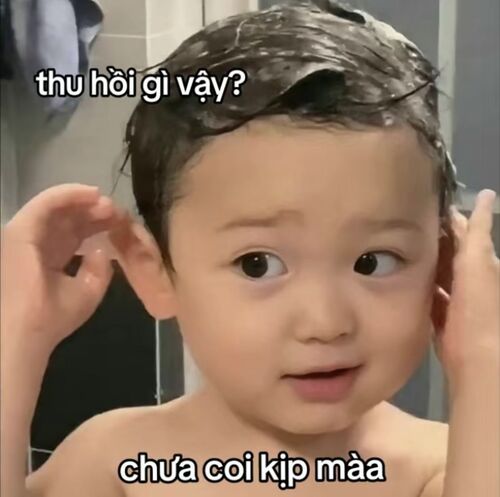 meme ảnh hài hước cute e bé