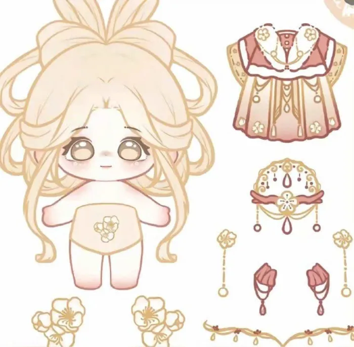 paper doll búp bê giấy chibi cute