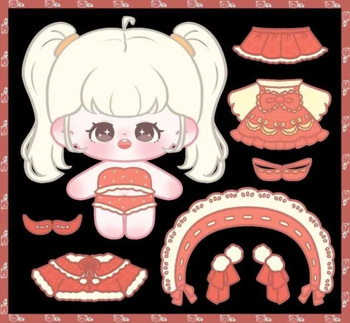 paper doll búp bê giấy chibi