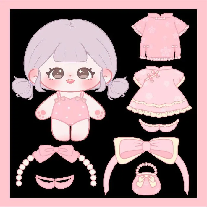 paper doll chibi cute