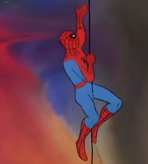 spider man pointing meme