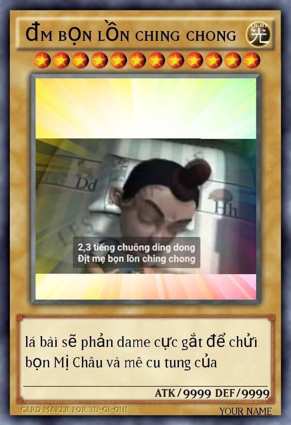 thẻ bài yugioh meme