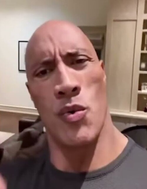 the rock meme sus