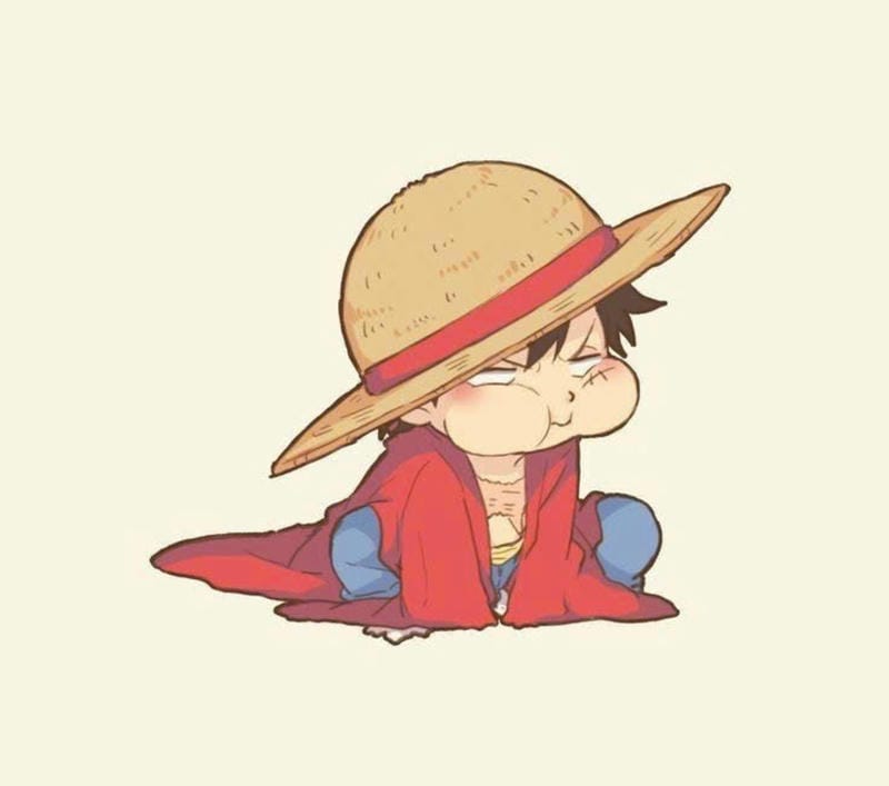 tranh luffy chibi