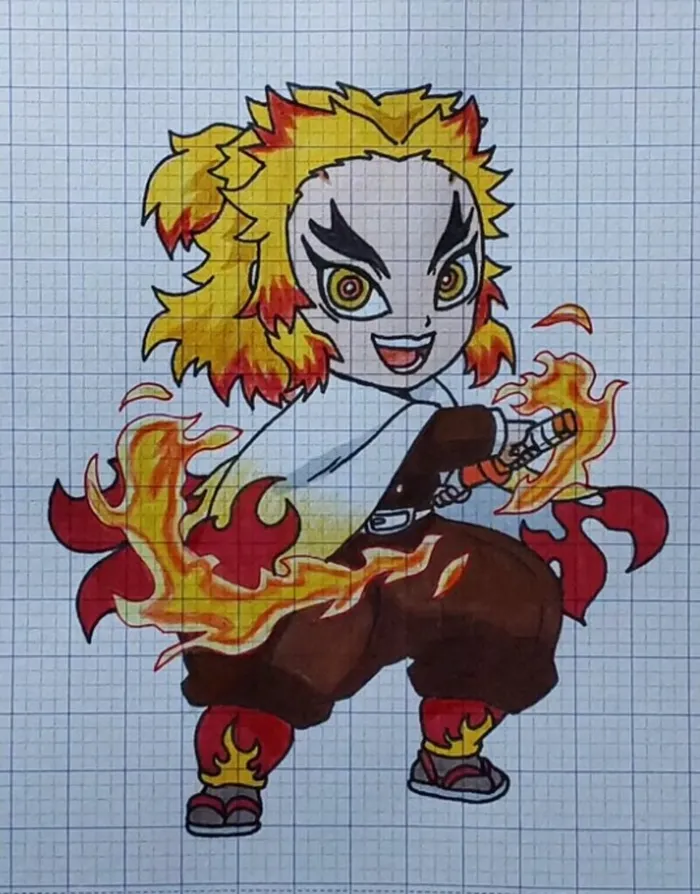 vẽ demon slayer chibi