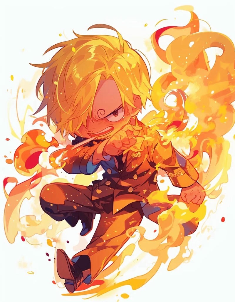 vẽ sanji chibi