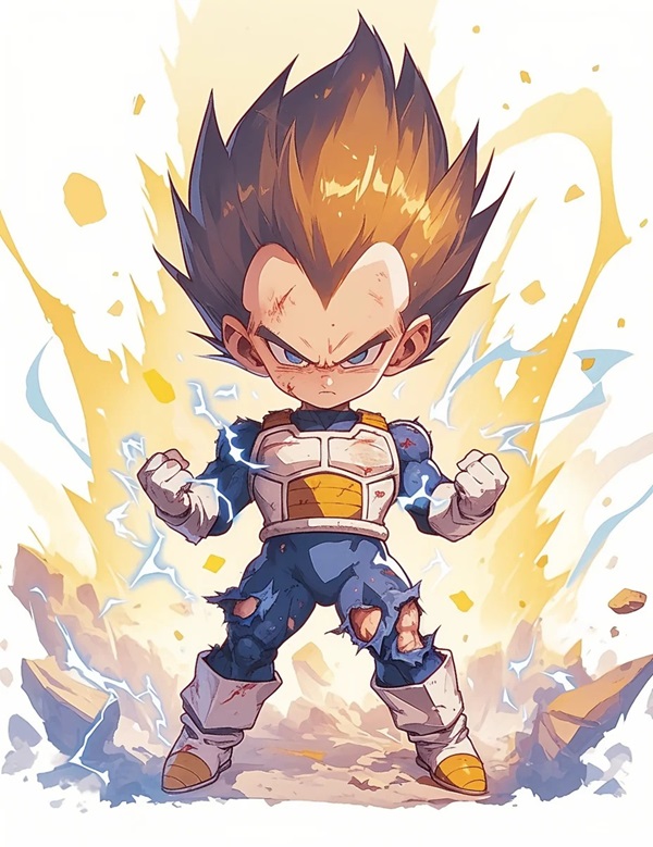 vegeta chibi ngầu