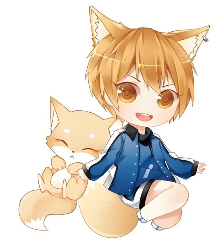 ảnh anime hồ ly chibi nam