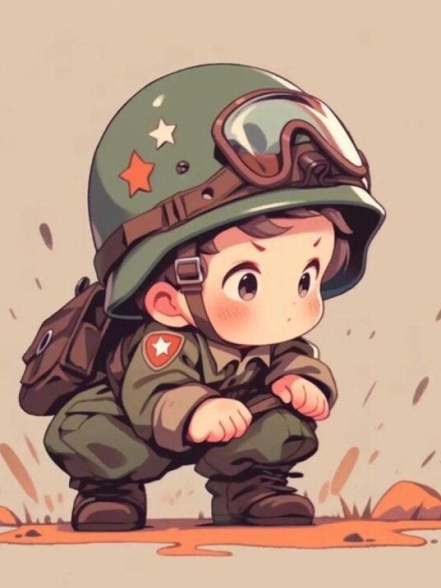 chú bộ đội chibi