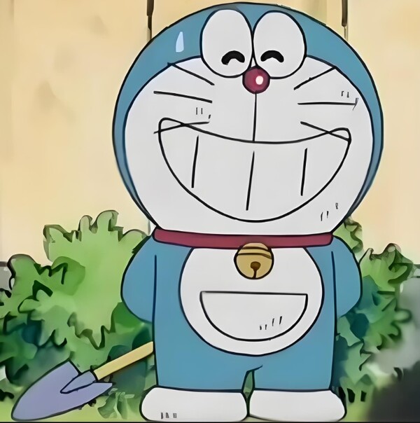 doraemon smile meme