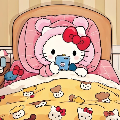 hello kitty meme bấm đt