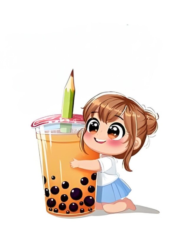 hình ảnh cute trà sữa chibi