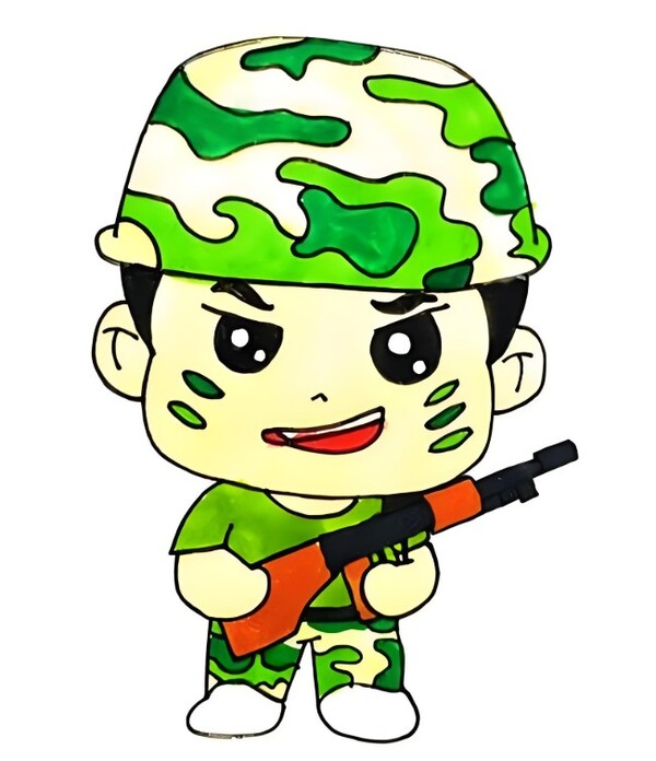 hình bộ đội chibi