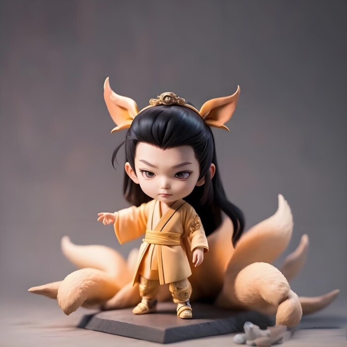 hồ ly cáo chín đuôi chibi