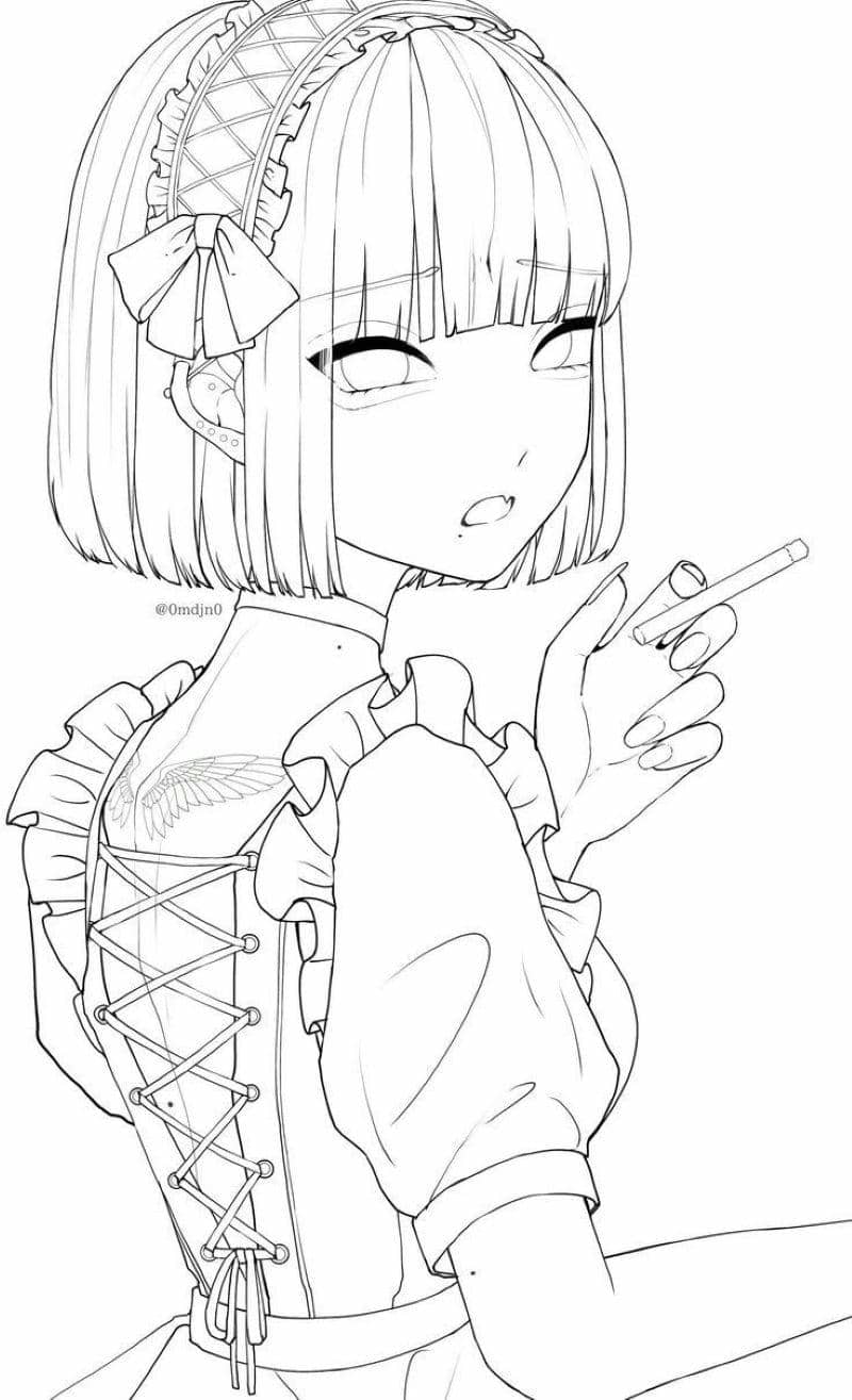 ảnh tô màu anime