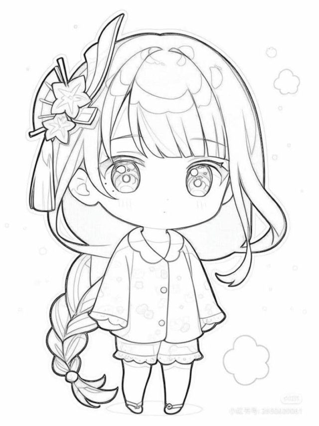 in tranh tô màu anime
