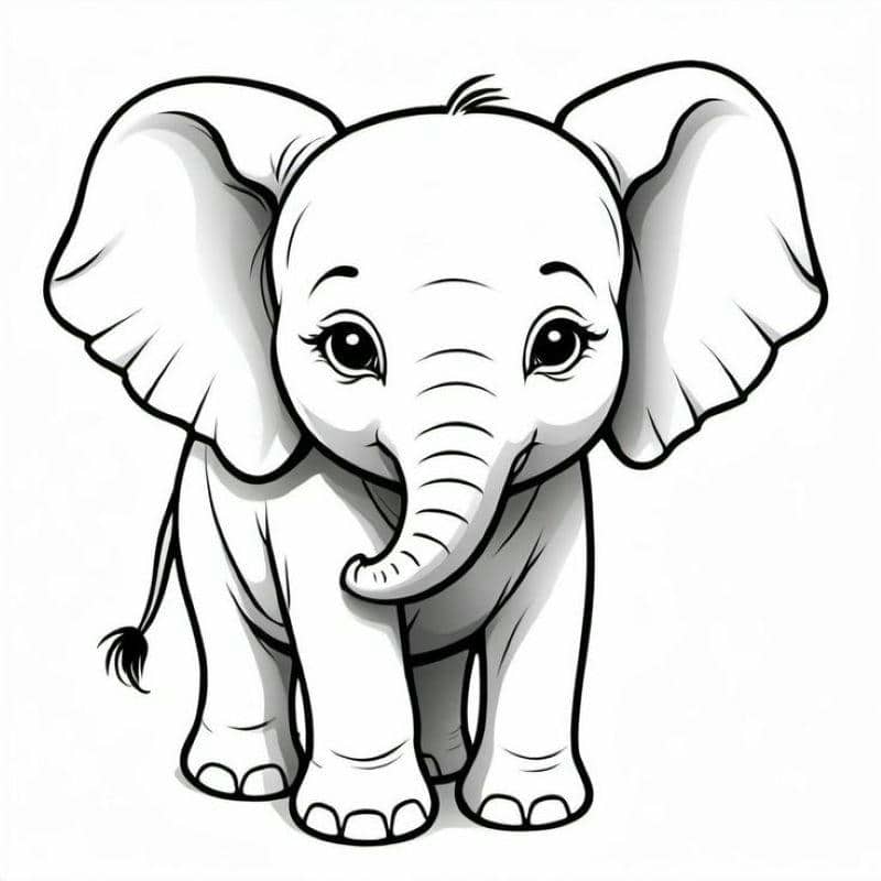hình ảnh con voi hoạt hình
