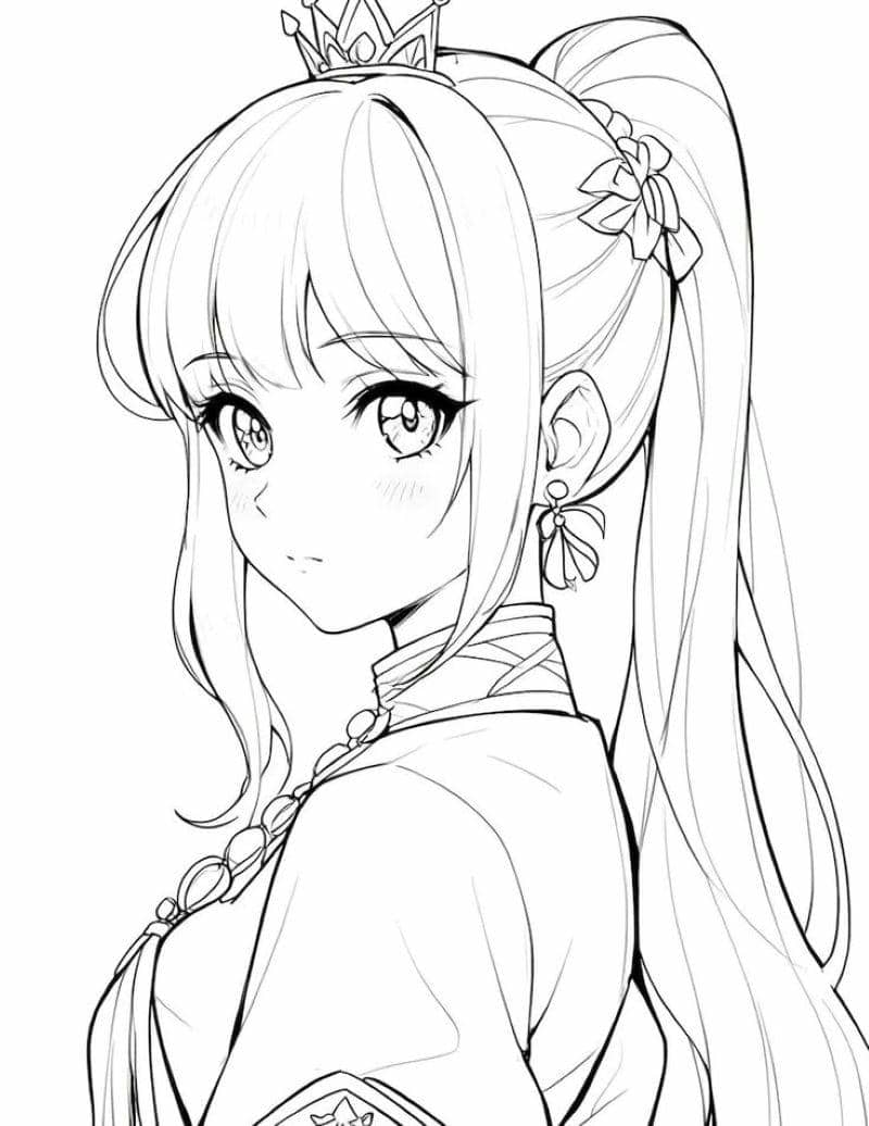 hình ảnh tô màu anime