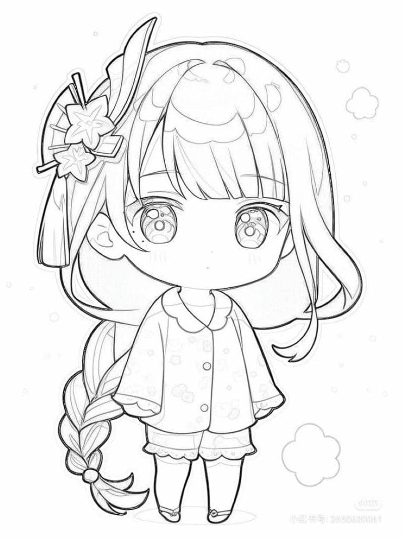 in tranh tô màu anime