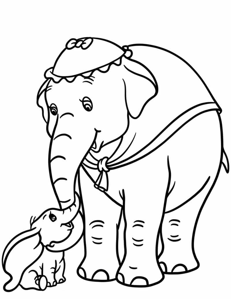 tô màu con voi đẹp