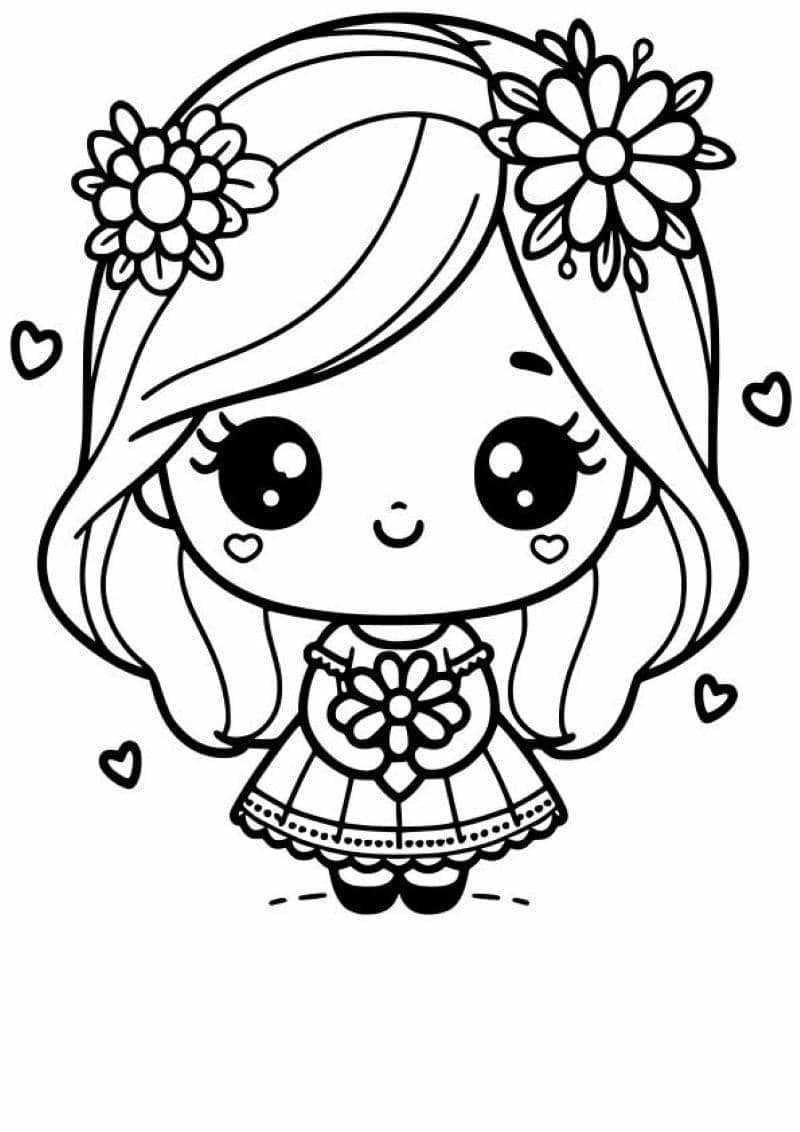 tranh vẽ búp bê