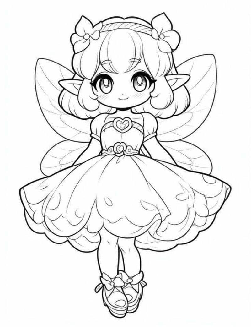vẽ búp bê chibi cute