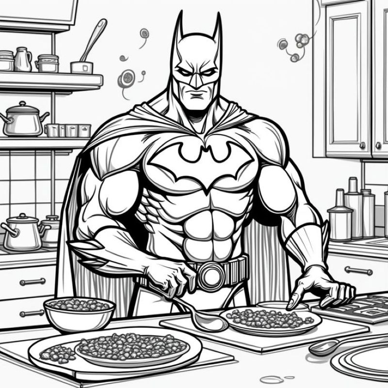 ảnh batman tô màu