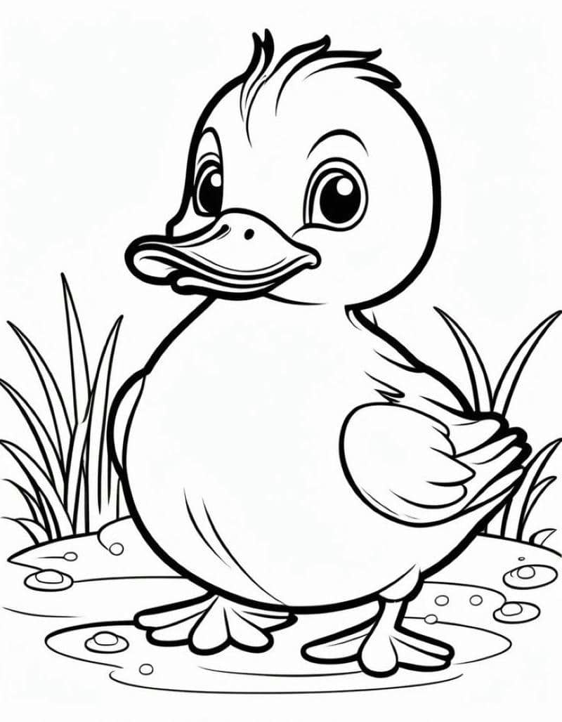 ảnh con vịt vẽ