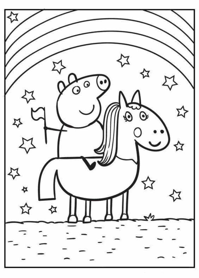 ảnh heo peppa tô màu