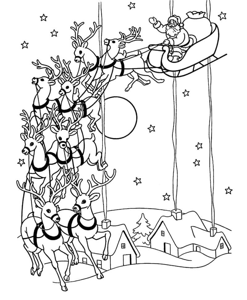 ảnh ông già noel tô màu