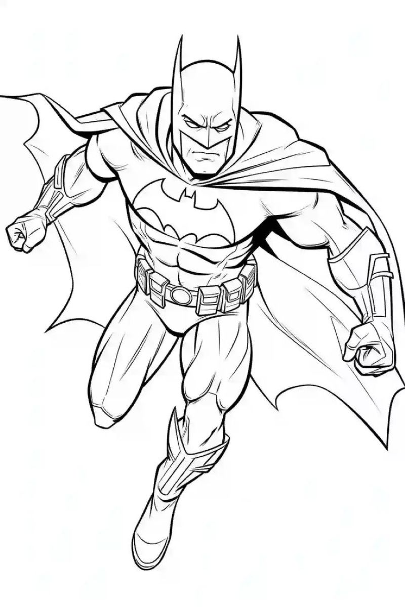 ảnh tô màu batman cho bé
