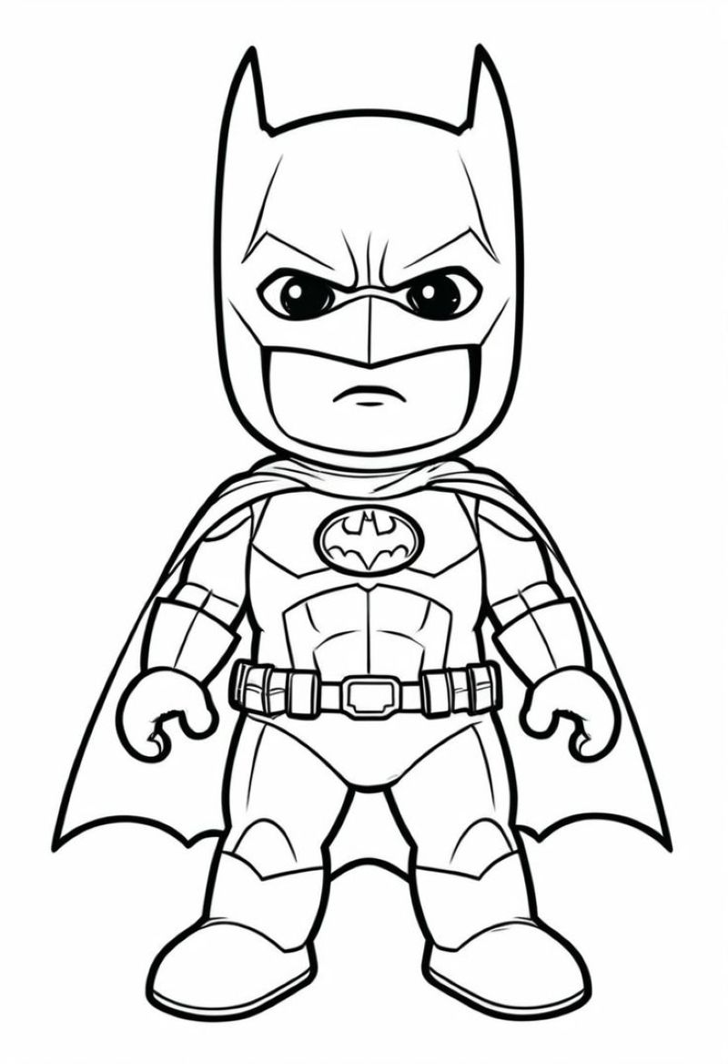ảnh tô màu batman cute