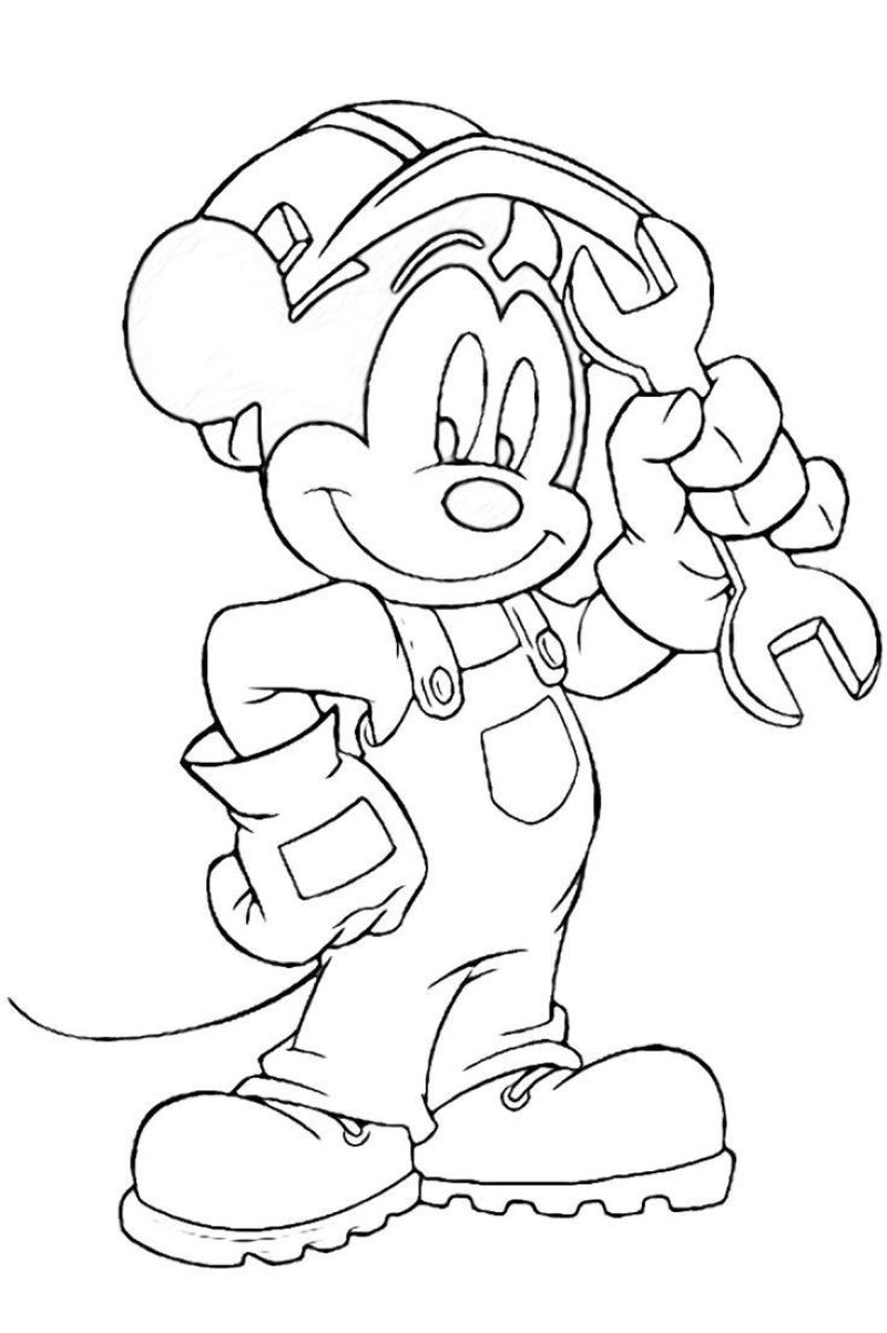ảnh tô màu chuột mickey