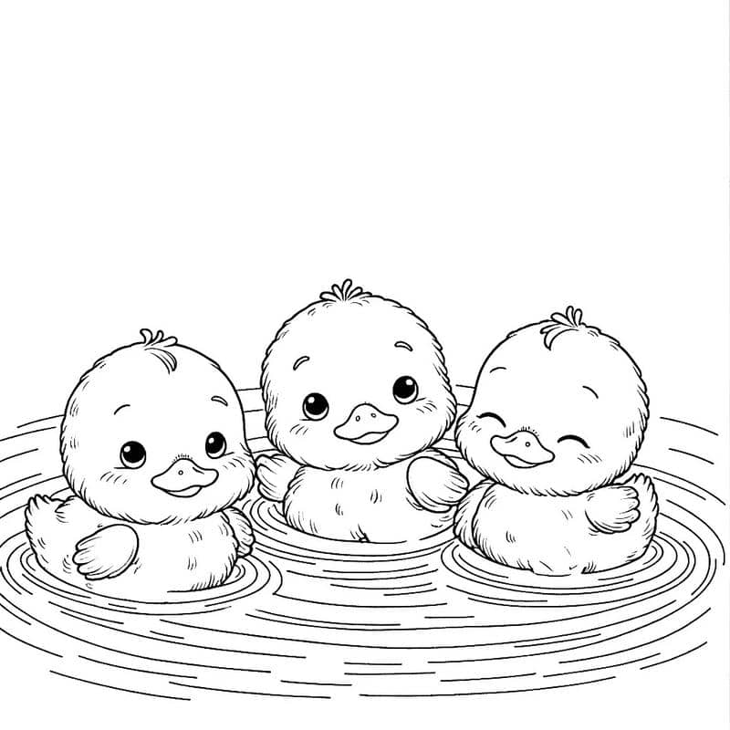 ảnh tô màu con vịt