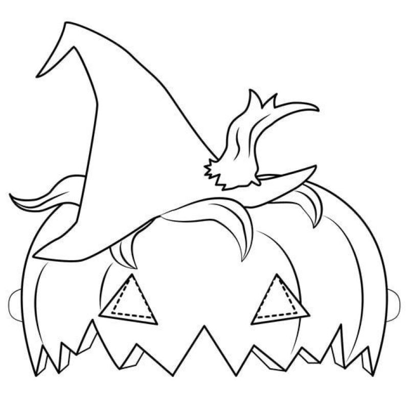 ảnh tô màu halloween cho bé