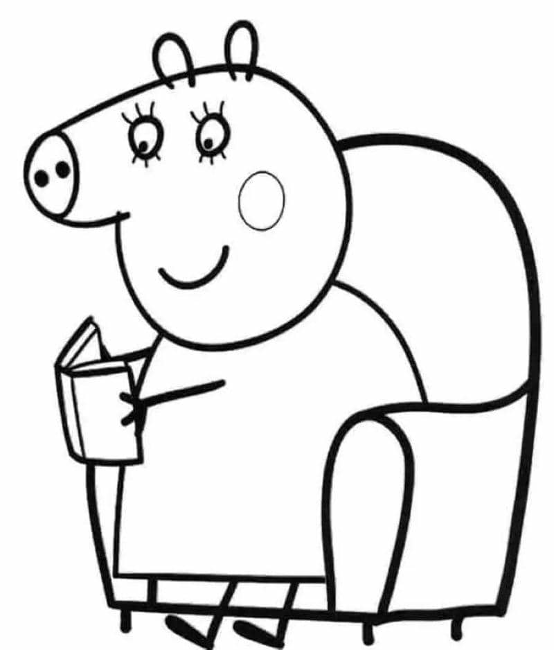 ảnh tô màu heo peppa cho bé