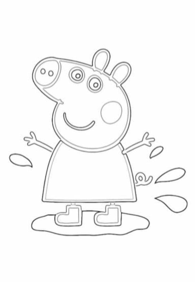 ảnh tô màu heo peppa cute